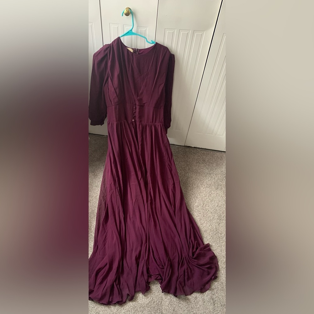 Formal purple maxi dress (size 14 US) with hijab included